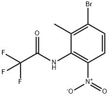 N-(3-Bromo-2-methyl-6-nitrophenyl)-2,2,2-trifluoroacetamide Structure