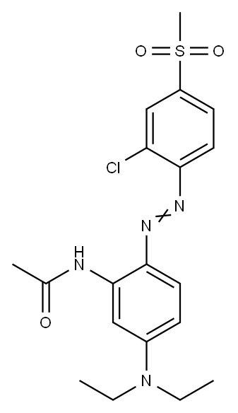 N-[2-[[2-chloro-4-(methylsulphonyl)phenyl]azo]-5-(diethylamino)phenyl]acetamide Structure