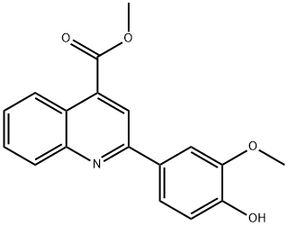 2-(4-Hydroxy-3-methoxy-phenyl)-quinoline-4-carboxylic acid methyl ester Structure