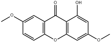 1-HYDROXY-3,7-DIMETHOXYXANTHONE Structure
