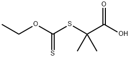 2-((Ethoxythioxo methyl)thio)-2-methylpropanoic acid Structure