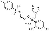 cis-[2-(2,4-Dichlorophenyl)-2-(1H-imidazol-1-ylmethyl)-1,3-dioxolan-4-yl]methyl-4-methylbenzenesulphonate Structure
