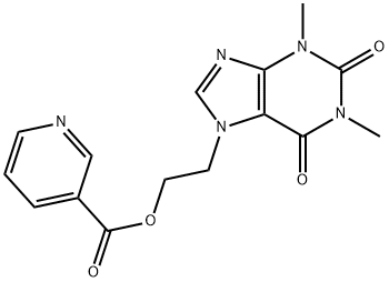 2-(1,2,3,6-tetrahydro-1,3-dimethyl-2,6-dioxo-7H-purin-7-yl)ethyl nicotinate  Structure