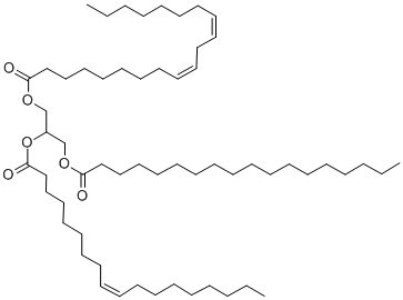 1-LINOLEOYL-2-OLEOYL-3-STEAROYL-RAC-GLYCEROL Structure