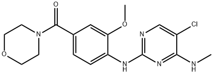 [4-[[5-Chloro-4-(MethylaMino)-2-pyriMidinyl]aMino]-3-Methoxyphenyl]-4-MorpholinylMethanone Structure