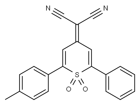 2-(4-METHYLPHENYL)-6-PHENYL-4H-THIOPYRAN-4-YLIDENE-PROPANEDINITRIL-1,1-DIOXIDE Structure