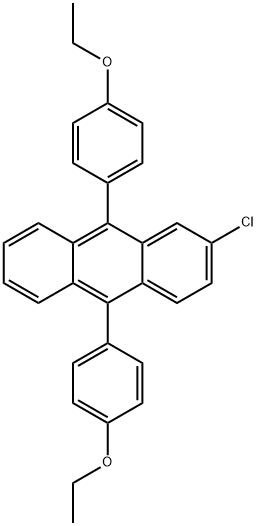 9,10-BIS(4-ETHOXYPHENYL)-2-CHLOROANTHRACENE Structure