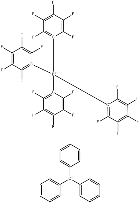 Trityl tetrakis(pentafluorophenyl)borate Structure