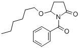 2-Pyrrolidinone, 1-benzoyl-5-(hexyloxy)-, (+-)- Structure