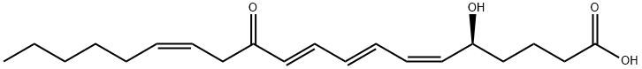 (5S,6Z,8E,10E,14Z)-5-hydroxy-12-oxoicosa-6,8,10,14-tetraenoic acid Structure