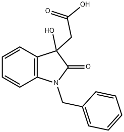 (1-BENZYL-3-HYDROXY-2-OXO-2,3-DIHYDRO-1H-INDOL-3-YL)-ACETIC ACID Structure