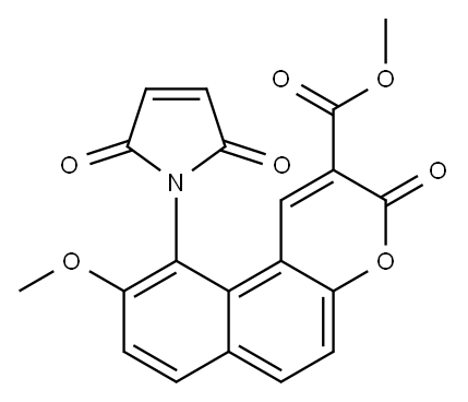 Methyl 10-(2,5-dioxo-2,5-dihydro-1H-pyrrol-1-yl)-9-methoxy-3-oxo-3H-benzo[f]chromene-2-carboxylate Structure