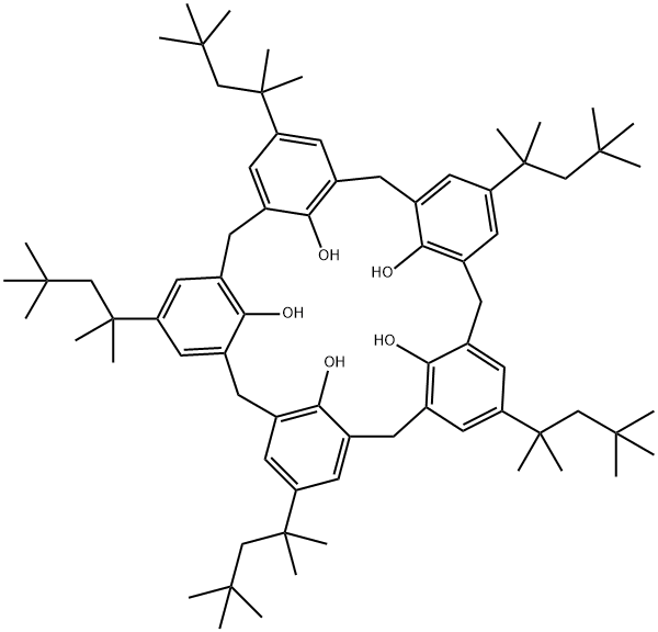 P-TERT-OCTYLCALIX[5!ARENE Structure