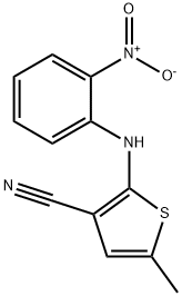 5-Methyl-2-[(2-nitrophenyl)amino]thiophene-3-carbonitrile Structure