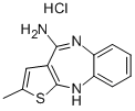 4-Amino-2-methyl-10H-thiene[2,3-b][1,5]benzodiazepine hydrochloride Structure