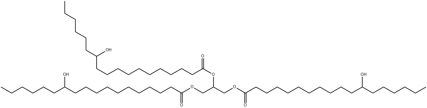1,2,3-propanetriyl tris(12-hydroxyoctadecanoate)  Structure