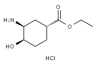 (1R,3S,4R)-3-Amino-4-hydroxy-cyclohexanecarboxylic acid ethyl ester hydrochloride Structure