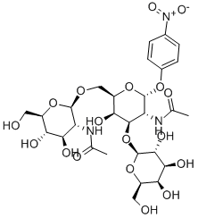 4-Nitrophenyl 2-Acetamido-6-O-(2-acetamido-2-deoxy-b-D-glucopyranosyl) -3-O-(b-D-galactopyranosyl)-2-deoxy-a- D-galactopyranoside Structure