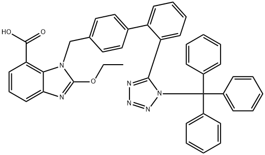 Trityl candesartan Structure