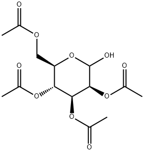2,3,4,6-Tetra-O-acetyl-D-mannopyranose Structure