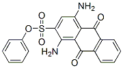 phenyl 1,4-diamino-9,10-dihydro-9,10-dioxoanthracene-2-sulphonate  Structure