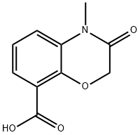 8-Carboxy-3,4-dihydro-4-methyl-3-oxo-2H-1,4-benzoxazine, 3,4-Dihydro-4-methyl-3-oxo-2H-benzo[b][1,4]oxazine-8-carboxylic acid Structure