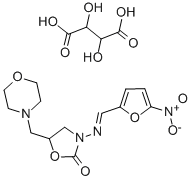 5-MORPHOLINOMETHYL-3-[5-NITROFURFURYLIDENEAMINO]-2-OXAZOLIDINONE TARTRATE SALT Structure