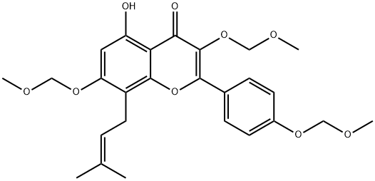 DesMethyl Icaritin Tri-O-MethoxyMethyl Ether Structure
