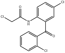 2-Chloro-N-[4-chloro-2-(2-chlorobenzoyl)phenyl]acetamide Structure