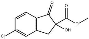 5-Chloro-2-hydroxy-2-methoxycarbonyl-1-indanone Structure