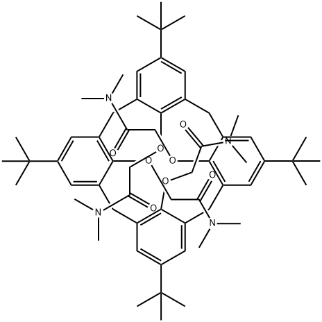 TERT-BUTYLCALIX[4]ARENE-TETRAKIS(N,N-DIMETHYLACETAMIDE) Structure