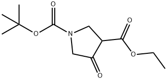 1-tert-Butyl 3-ethyl 4-oxopyrrolidine-1,3-dicarboxylate Structure
