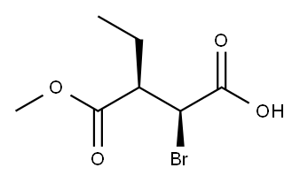 Butanedioic acid, 2-bromo-3-ethyl-, 4-methyl ester, [S-(R*,S*)]- (9CI) Structure