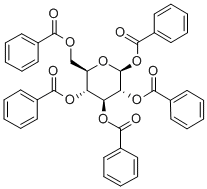 1,2,3,4,6-PENTA-O-BENZOYL-BETA-D-GLUCOPYRANOSE Structure