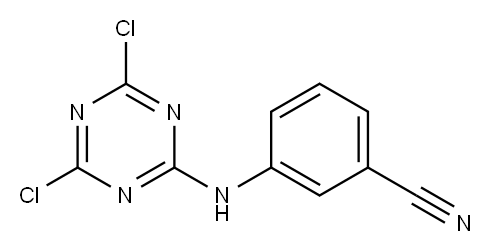 3-[(4,6-DICHLORO-1,3,5-TRIAZIN-2-YL)AMINO]BENZONITRILE Structure