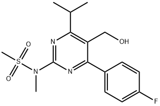 4-(4-Fluorophenyl)-6-isopropyl-2-[(N-methyl-n-methylsulfonyl)amino]pyrimidine-5-yl-methanol Structure