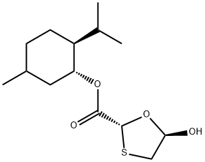 (2R,5R)-5-Hydroxy-1,3-oxathiolane-2-carboxylic acid (1R,2S,5R)-5-methyl-2-(1-methylethyl)cyclohexyl ester Structure