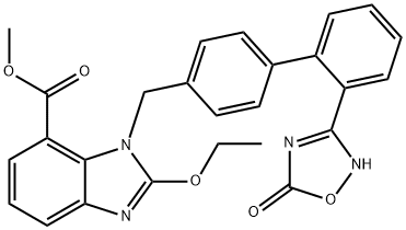 1H-BenziMidazole-7-carboxylic acid, 1-[[2'-(2,5-dihydro-5-oxo-1,2,4-oxadiazol-3-yl)[1,1'-biphenyl]-4-yl]Methyl] -2-ethoxy-, Methyl ester Structure