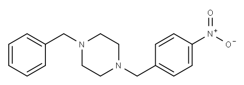 1-BENZYL-4-(4-NITROBENZYL)PIPERAZINE Structure