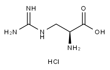 L-2-AMINO-3-GUANIDINOPROPIONIC ACID HYDROCHLORIDE Structure