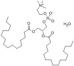1,2-DIPALMITOYL-SN-GLYCERO-3-PHOSPHO-CHO LINE MONOHYDRATE Structure