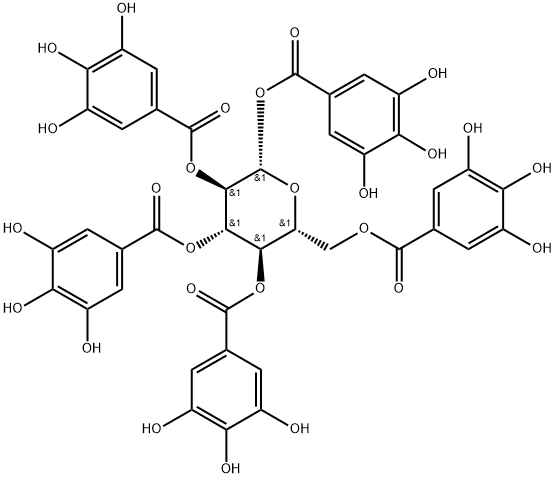 1,2,3,4,6-PENTA-O-GALLOYL-BETA-D-GLUCOPYRANOSE Structure