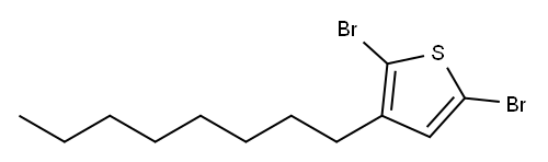 2,5-Dibromo-3-octylthiophene Structure
