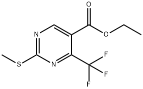 ethyl 2-(methylsulfanyl)-4-(trifluoromethyl)pyrimidine-5-carboxylate Structure