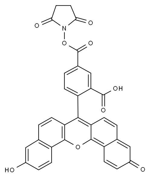 5(6)-CARBOXYNAPHTHOFLUORESCEIN N-SUCCINIMIDYL ESTER Structure