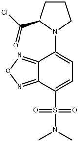 (R)-(+)-4-(N,N-DIMETHYLAMINOSULFONYL)-7-(2-CHLOROFORMYLPYRROLIDIN-1-YL)-2,1,3-BENZOXADIAZOLE Structure