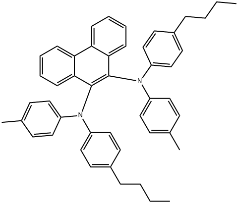 N,N''-DI-P-TOLYL-N,N''-BIS-(4-BUTYLPHENYL)-PHENANTHRENE-9,10-DIAMINE Structure