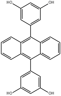 9,10-BIS(3,5-DIHYDROXYPHENYL)ANTHRACENE Structure