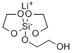 LITHIUM (1,2-ETHANEDIOLATO-O)BIS[1,2-ETHANEDIOLATO(2-)-O,O']SILICATE Structure