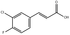 3-CHLORO-4-FLUOROCINNAMIC ACID Structure